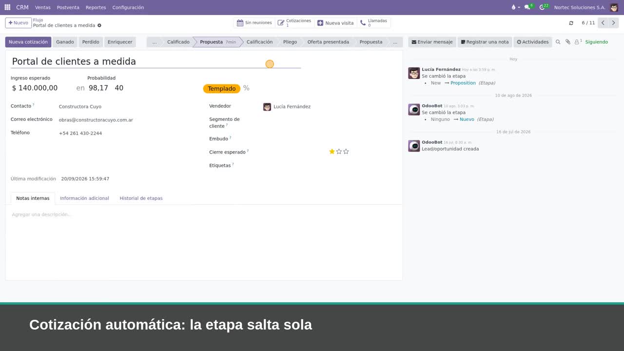 Demostración funcional de Waiki CRM